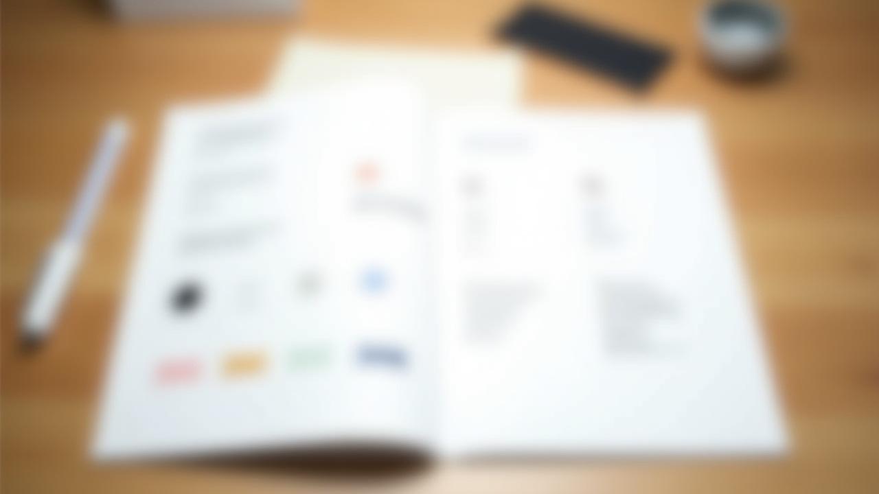 A detailed snippet from a student's brand guideline document, showcasing color palette, typography hierarchy, and logo usage rules.