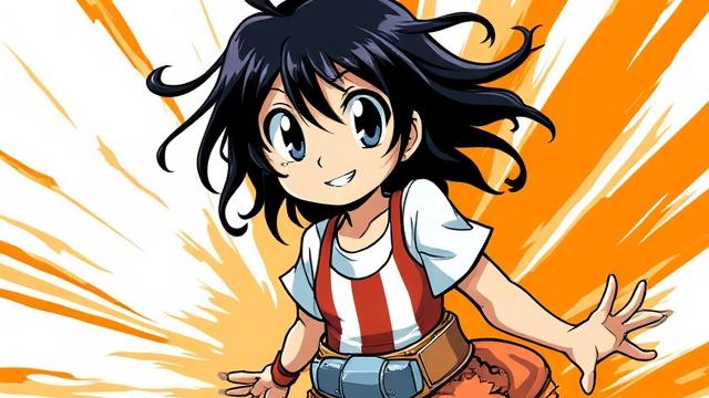 Anime style illustration of a vibrant character