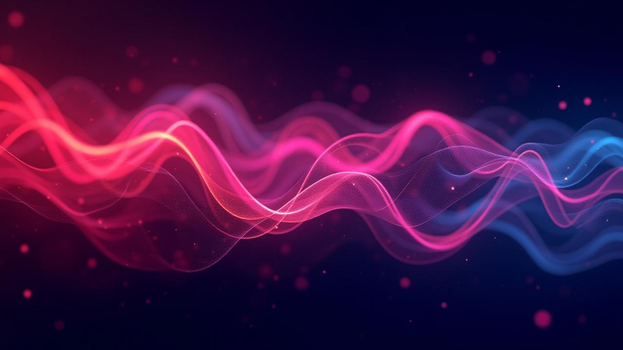 流れるような線のパターンと鮮やかな色の抽象的な生成アート